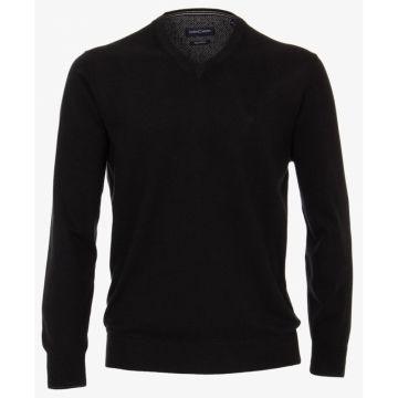 Casa Moda Plain Pima Cotton V Neck Knitwear